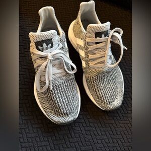 Adidas Knit Sneakers in Gray and White